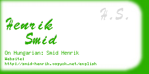 henrik smid business card